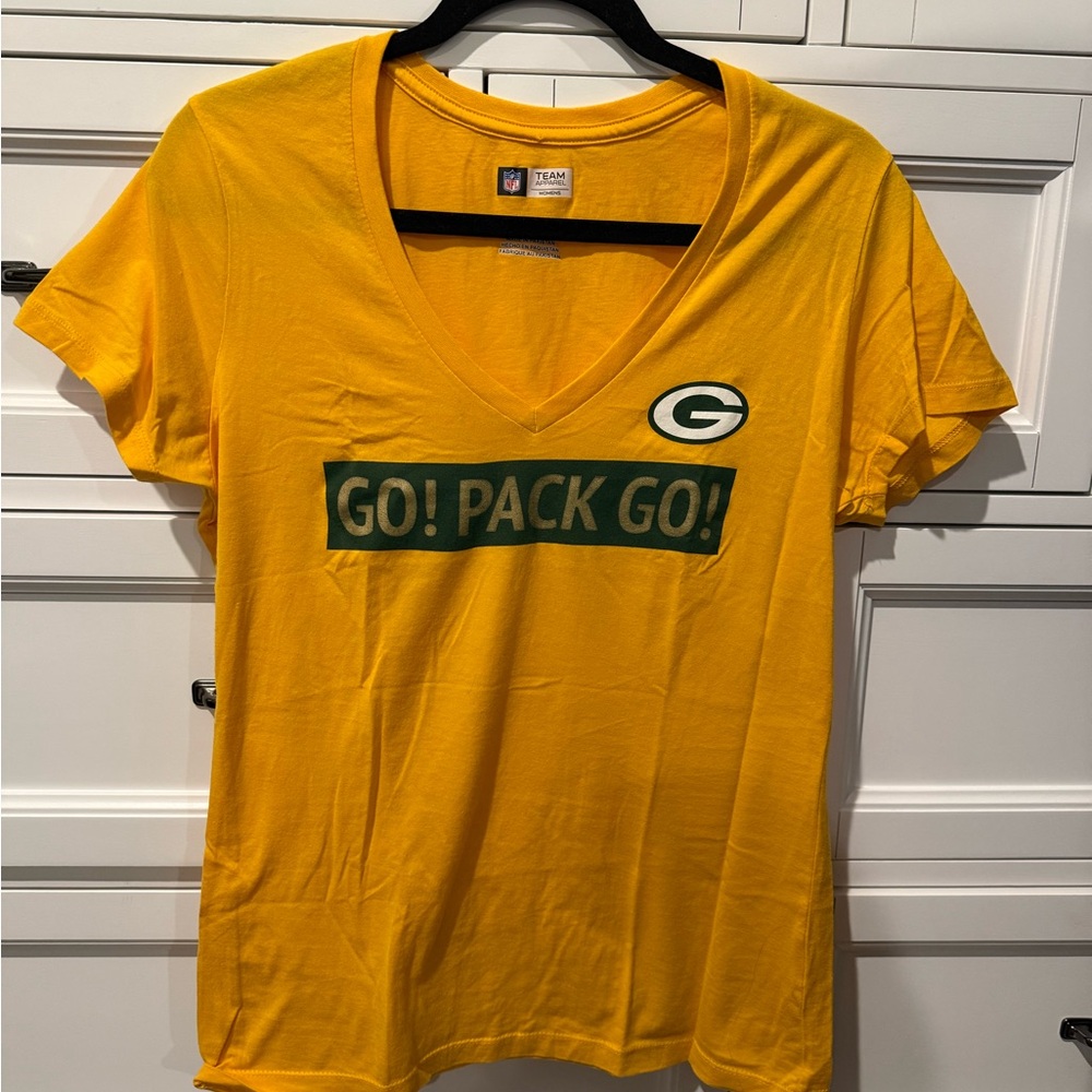 NFL Women's Yellow Green Bay Packers Tee